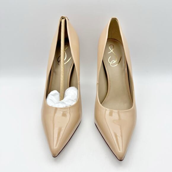 Sam Edelman Womens Antonia Pumps US 7.5 M EU 37.5 Beige Patent Leather NIB - Picture 7 of 13
